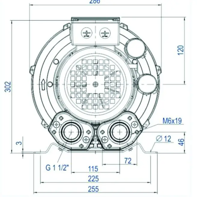 Soprador Mono-1,77CV P/ Tanques Peixe / Camarões 220v - Com Instalação e Filtro