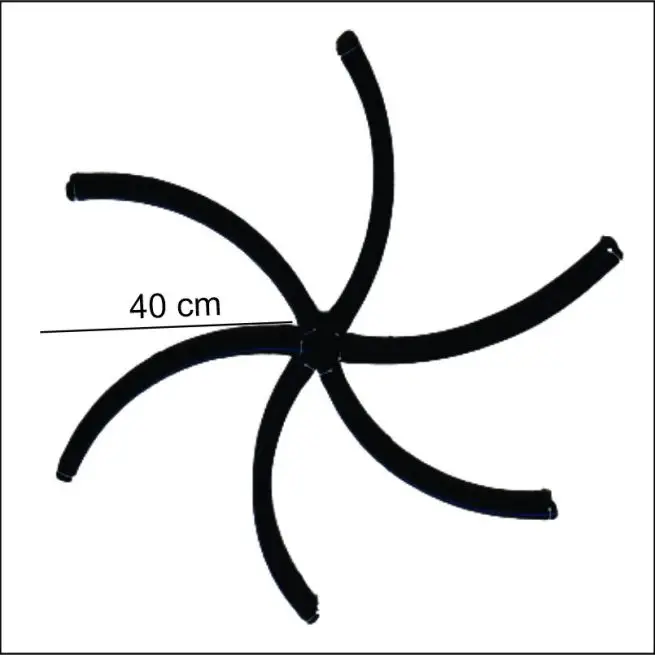 DIFUSOR TIPO ESTRELA 2.4 M (1 un) PARA AERAÇÃO E OXIGENAÇÃO