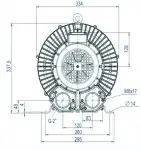 Soprador Radial 2,55kw -3,47cv - Trifásico
