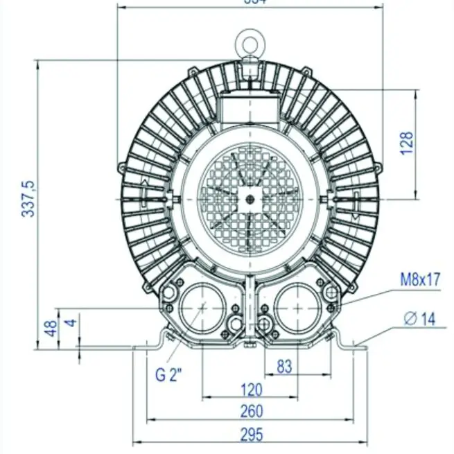 Soprador Radial 2,55kw -3,47cv - Trifásico
