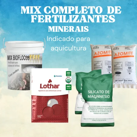 Azomite + Mix Bioflocos + Lothar +silicato 4 kilos
